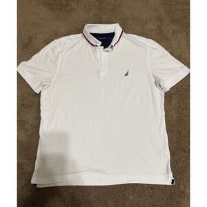 Nautica Mens All Cotton Classic Fit Short Sleeve Performance Deck Polo Shirt